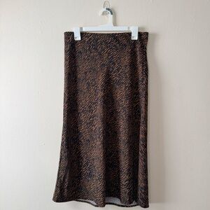 Rachel Zoe Animal Print Midi/Maxi Skirt Size 8